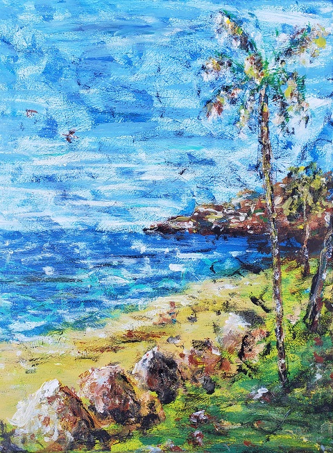Ocean Beach 2 of 2 | Paul Filenko | 2019 | Acrylic on Canvas | Ocean Beach, CA

